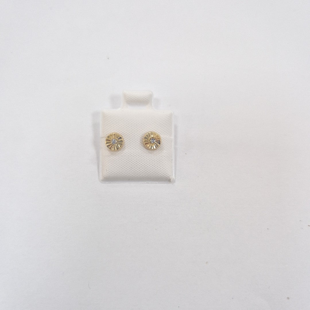 BROQUELES BROQUEL FIG BOTON C CIRCONIA 14K 0.2916 GR (NUEVO)