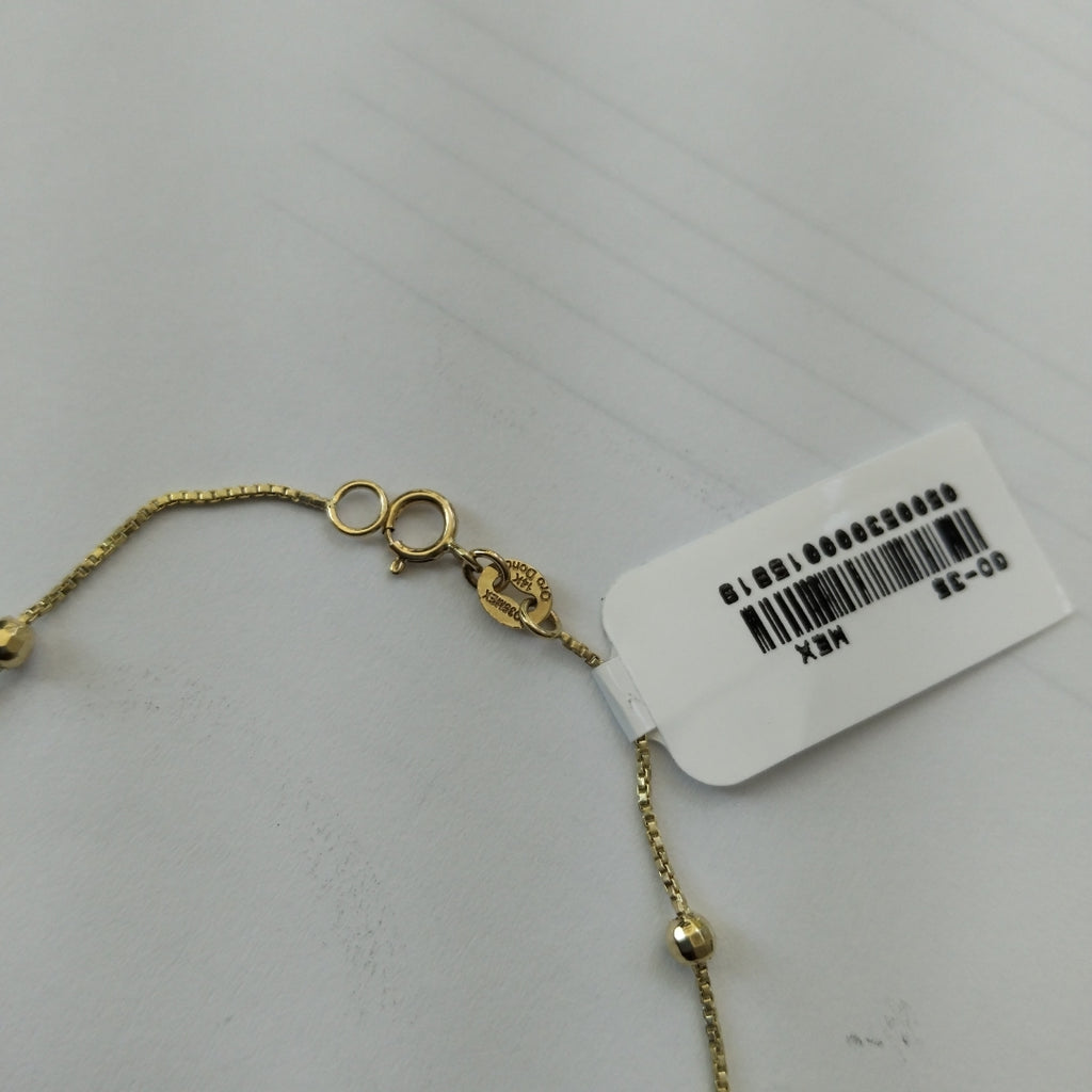 PULSERA ESPECIAL CON BOLITAS 14K 18 CM 1.4 GR (NUEVO)