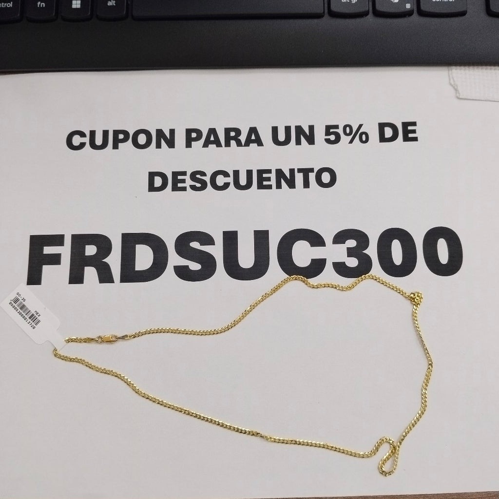 CADENA BARBADO 10K 55 CM 4.7 GR (NUEVO)