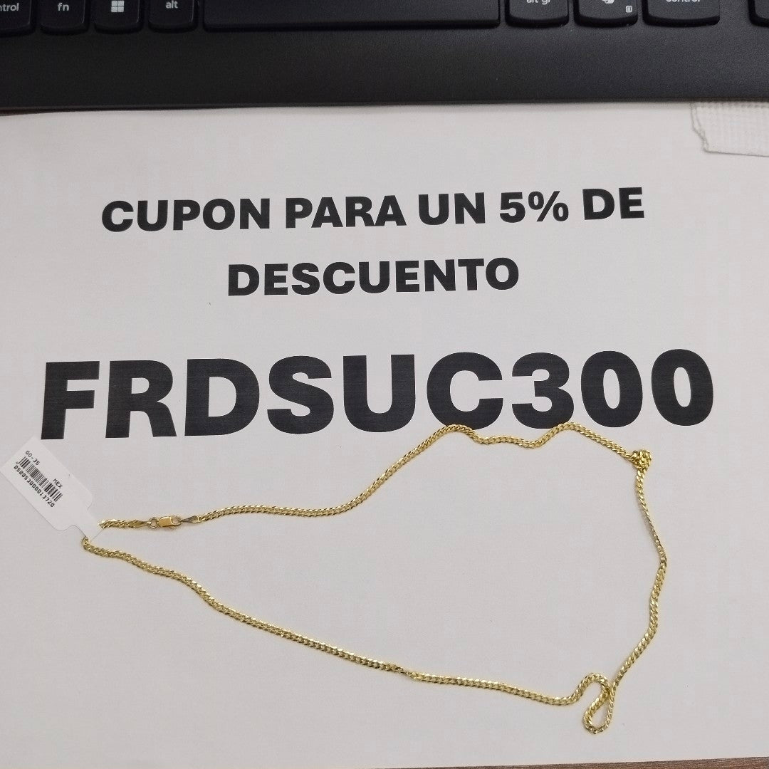 CADENA BARBADO 10K 55 CM 4.7 GR (NUEVO)