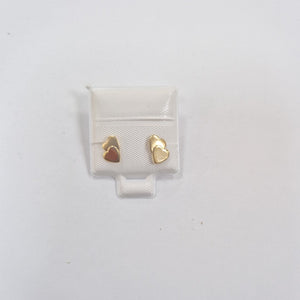 BROQUELES BROQUEL CORAZON DOBLE 14K 0.2171 GR (NUEVO)