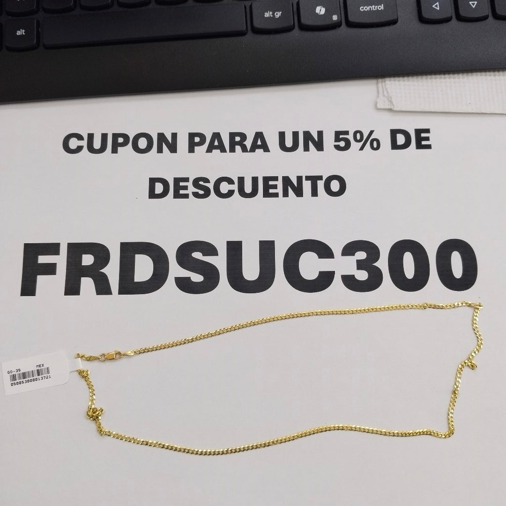 CADENA BARBADO 10K 55 CM 4.7 GR (NUEVO)