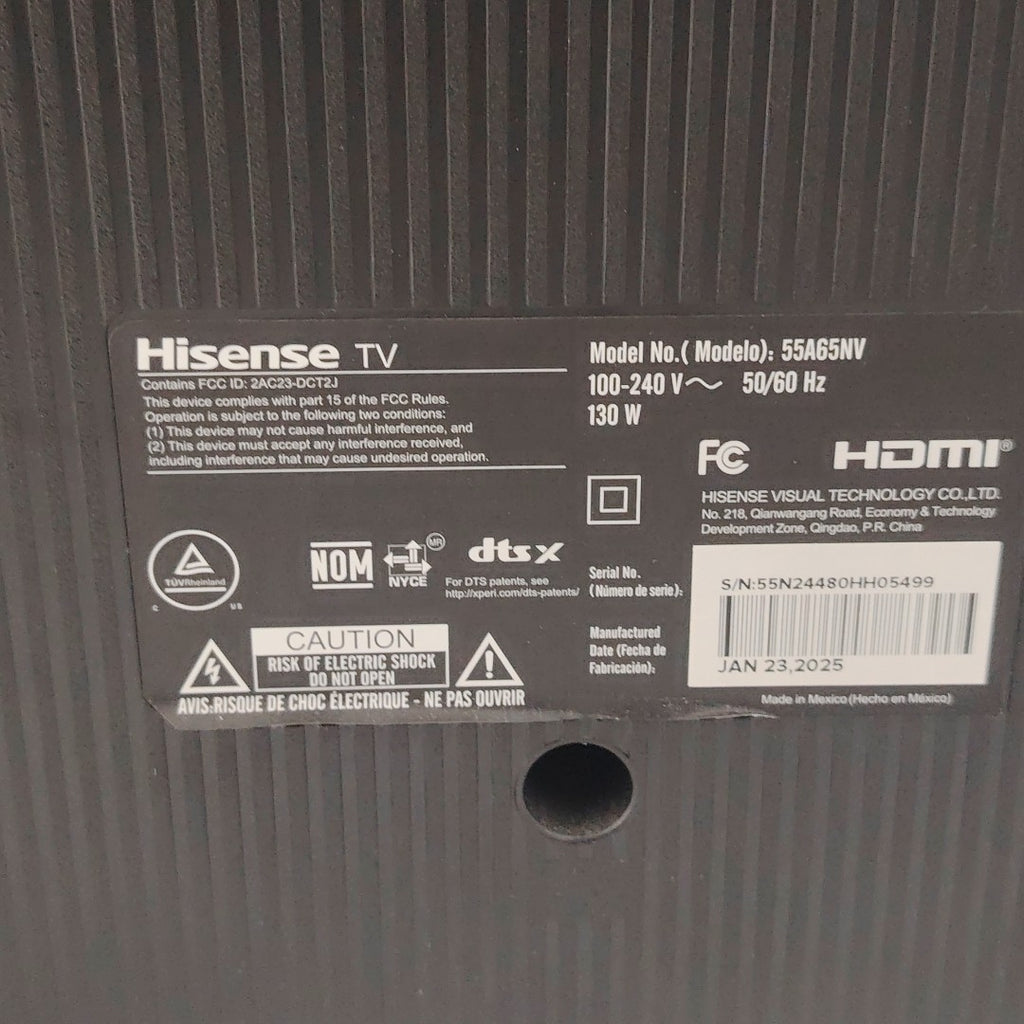 PANTALLA HISENSE 55A65NV (2025) 55" LED 4K (SEMINUEVO)