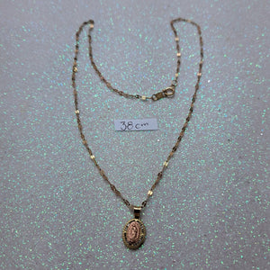 CADENA, MEDALLA RELIGIOSA ORO 10 K 1.3 GRMS (SEMINUEVO)