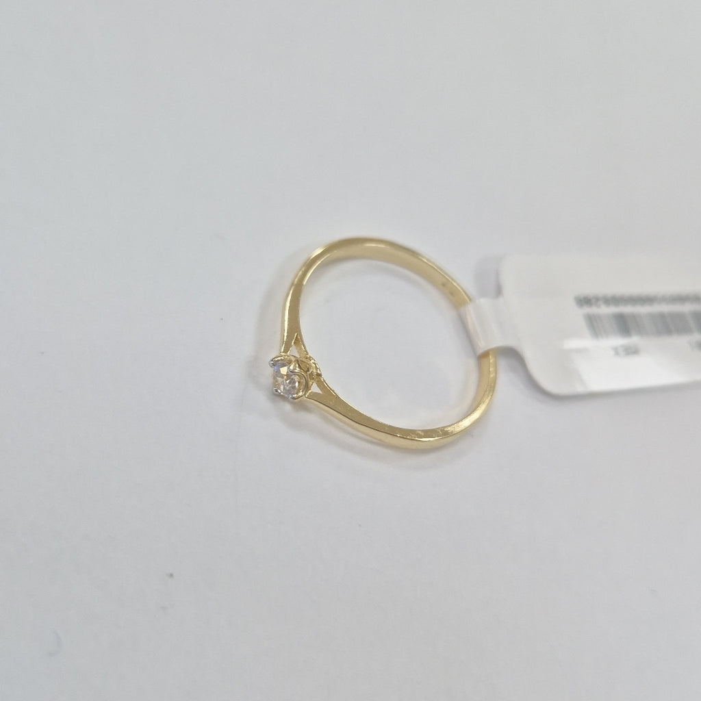 ANILLO ANILLITO SOLITARIO CIRCONIA 14K 7 TALLA 1.5 GR (NUEVO)