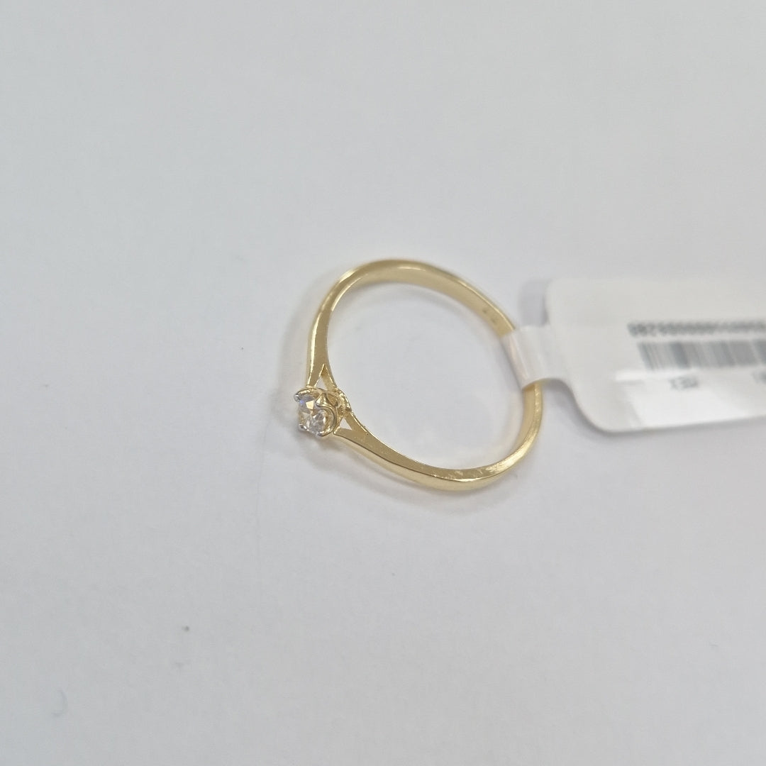 ANILLO ANILLITO SOLITARIO CIRCONIA 14K 7 TALLA 1.5 GR (NUEVO)