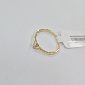 ANILLO ANILLITO SOLITARIO CIRCONIA 14K 7 TALLA 1.5 GR (NUEVO)