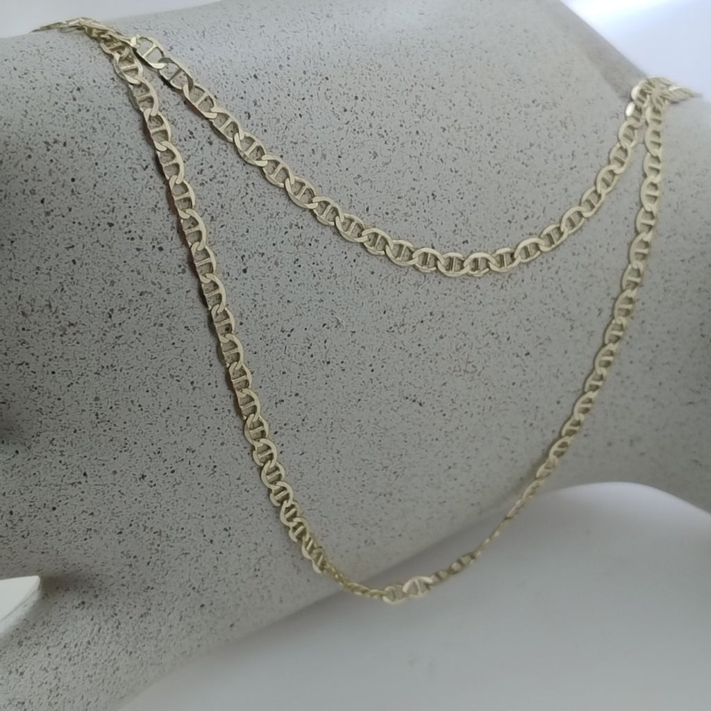 CADENAS TEJIDO GUCHI ORO 10K 55 CM 4.1 GR (NUEVO)