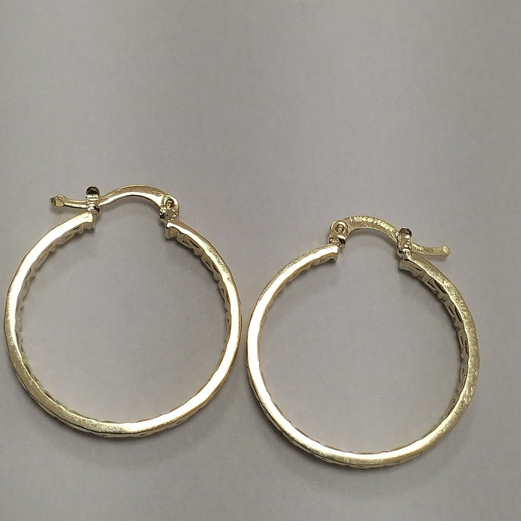 ARETES TEJIDO ARRACADA CON GRECAS 14K 2.7 GR (NUEVO)