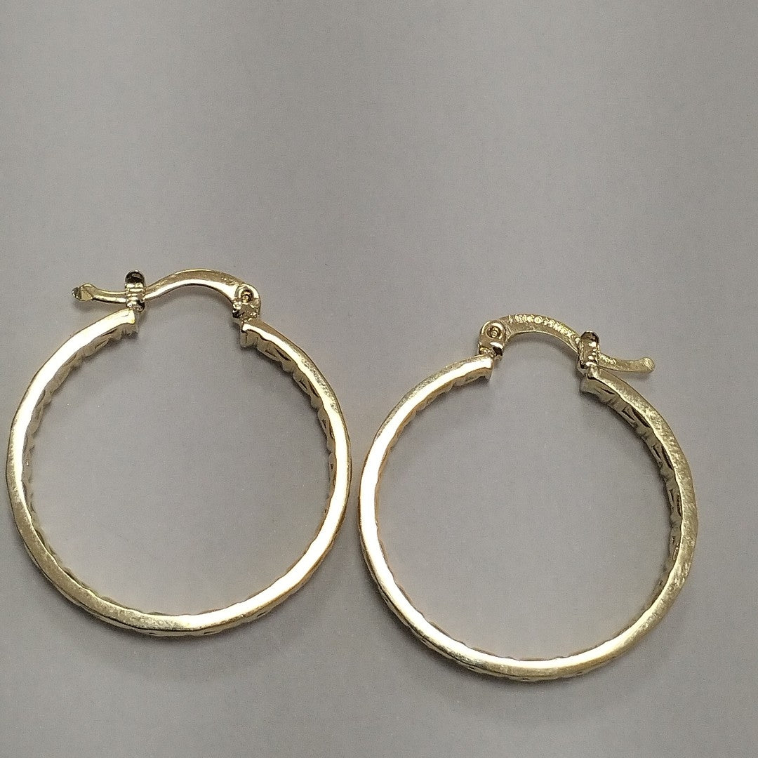 ARETES TEJIDO ARRACADA CON GRECAS 14K 2.7 GR (NUEVO)