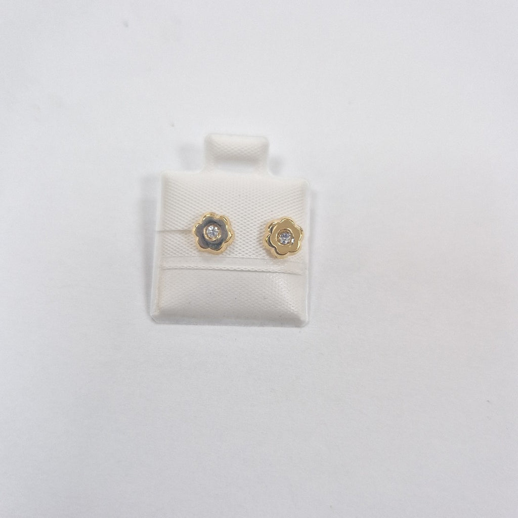 BROQUELES BROQUEL FIG FLOR C CIRCONIA 14K 0.2581 GR (NUEVO)