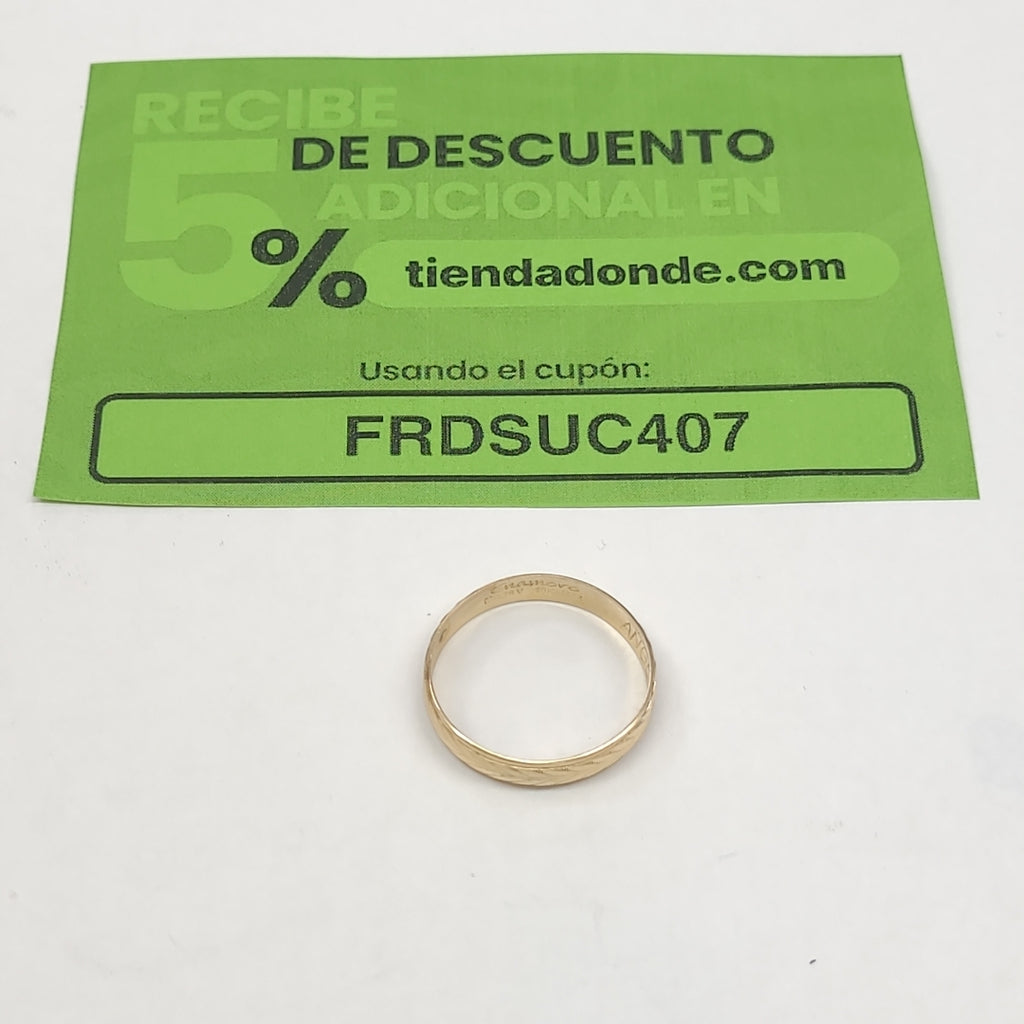 ARGOLLA ORO 10 K 1.2 GRMS (SEMINUEVO)