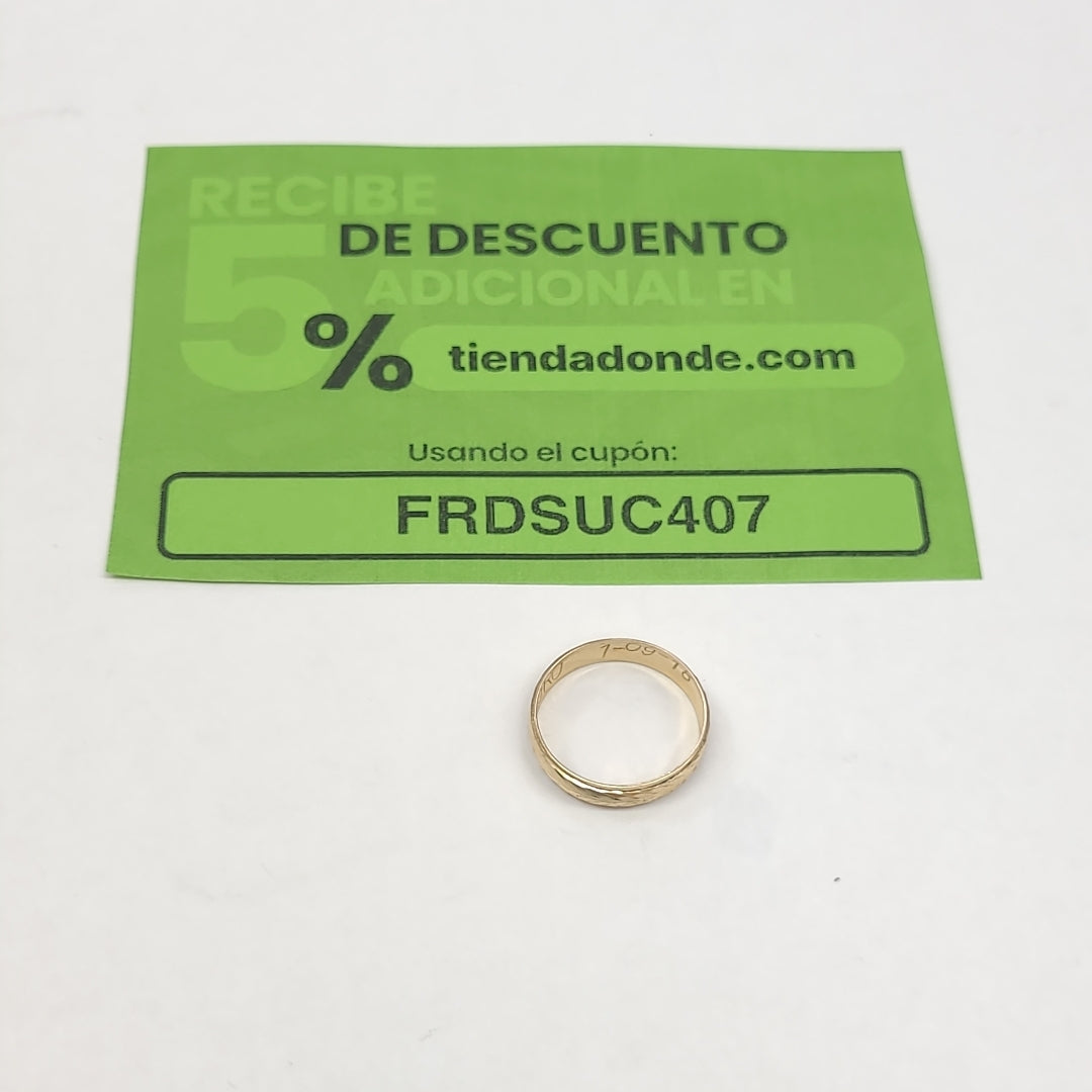 ARGOLLA ORO 10 K 0.8 GRMS (SEMINUEVO)