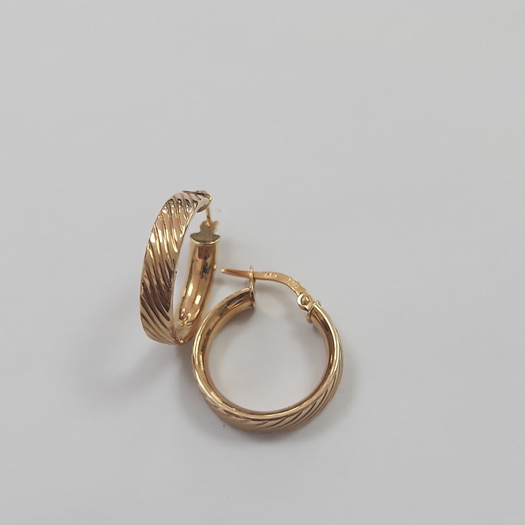 ARETES PAR ORO 14 K 1.9 GRMS (SEMINUEVO)