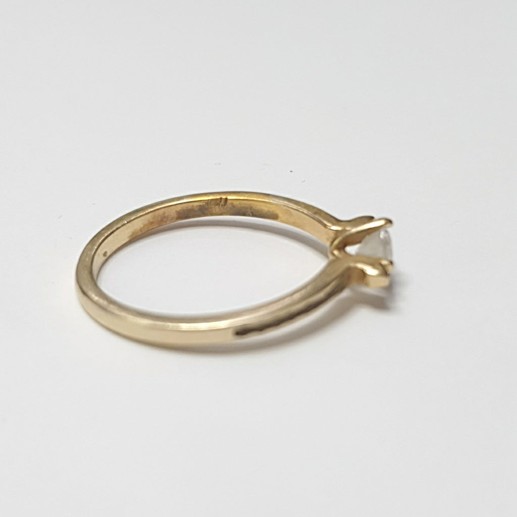ANILLITO, SOLITARIO ORO 14 K 2 GRMS (SEMINUEVO)
