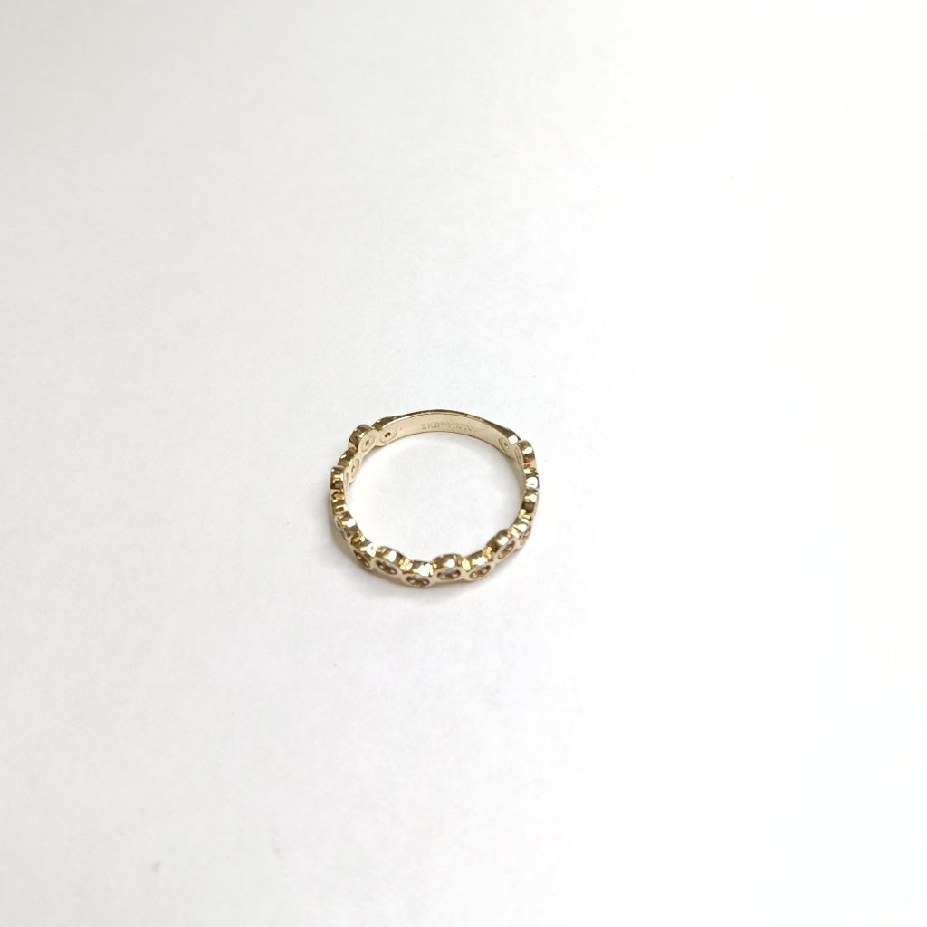 ANILLO ANILLITO C CIRCONIAS 14K 7.5 TALLA 2.3 GR (NUEVO)