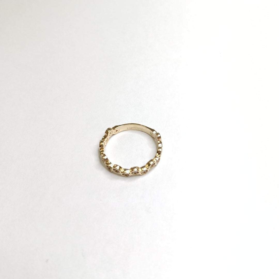 ANILLO ANILLITO C CIRCONIAS 14K 7.5 TALLA 2.3 GR (NUEVO)