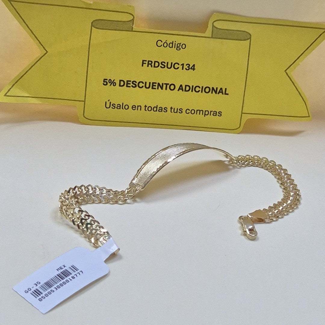 PULSERA ESCLAVA CHINO 14K 21 CM 9.9 GR (NUEVO)
