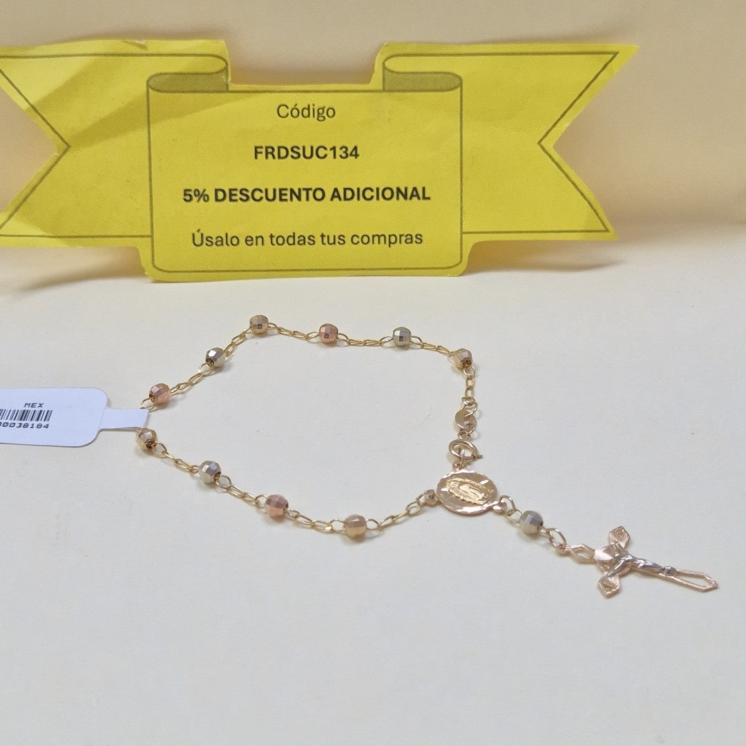 PULSERA DECENARIO COMBINADO 14K 18 CM 3.3 GR (NUEVO)