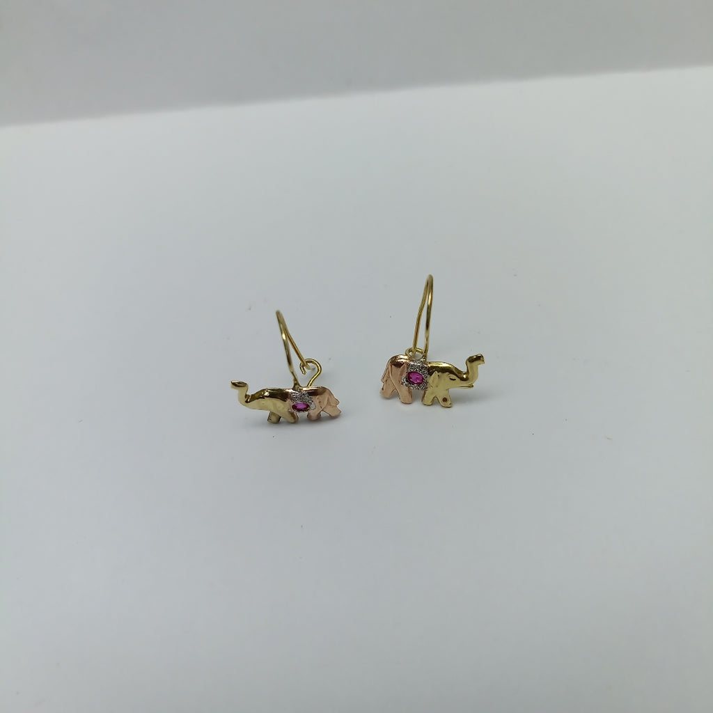 ARETES PAR ORO,ORO COMBINADO 10 K 0,80 GRMS (SEMINUEVO)