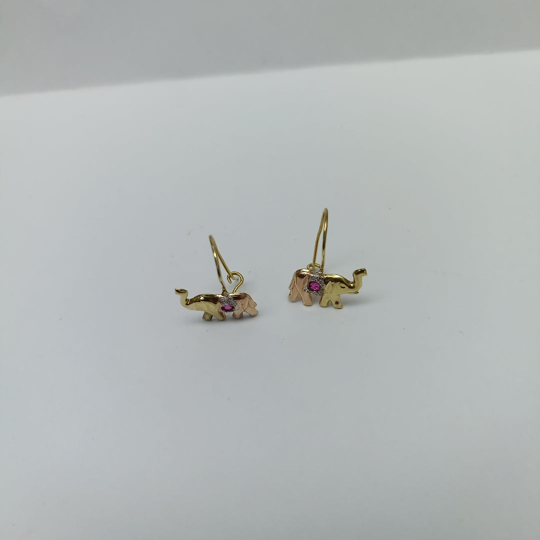 ARETES PAR ORO,ORO COMBINADO 10 K 0,80 GRMS (SEMINUEVO)