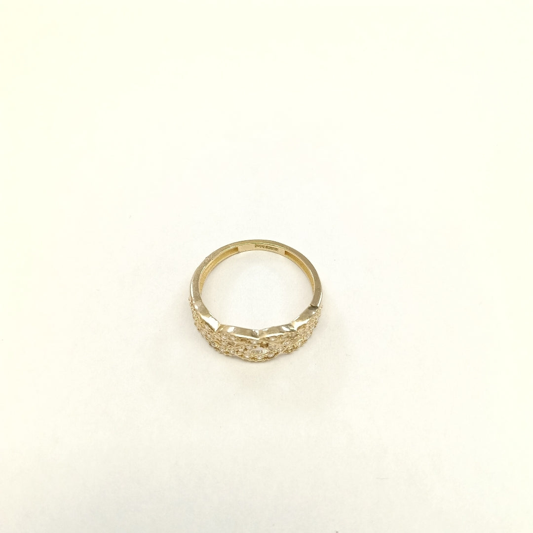 ANILLOS C CIRCONIAS 14K TALLA 8 2.5 GR (NUEVO)