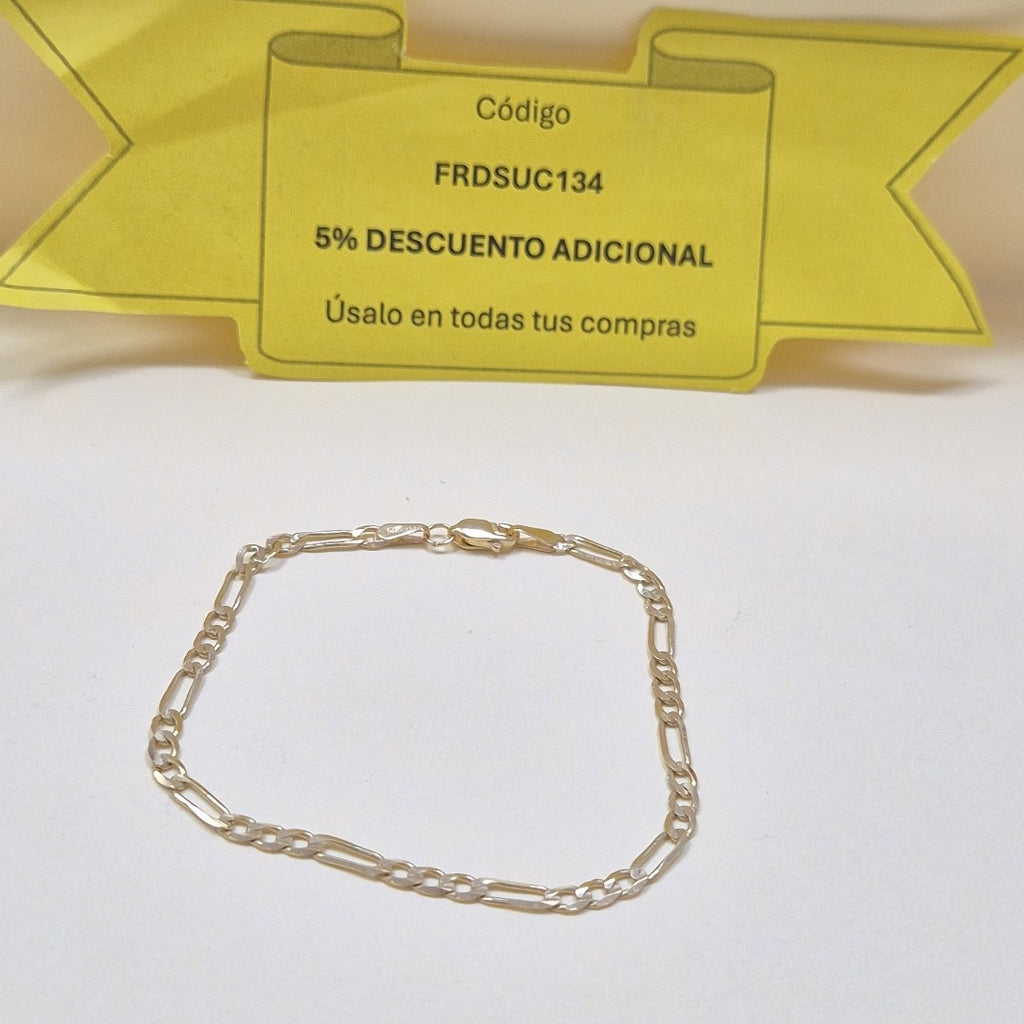 PULSERA TEJIDO 3X1 14K 18 CM 2.7 GR (NUEVO)