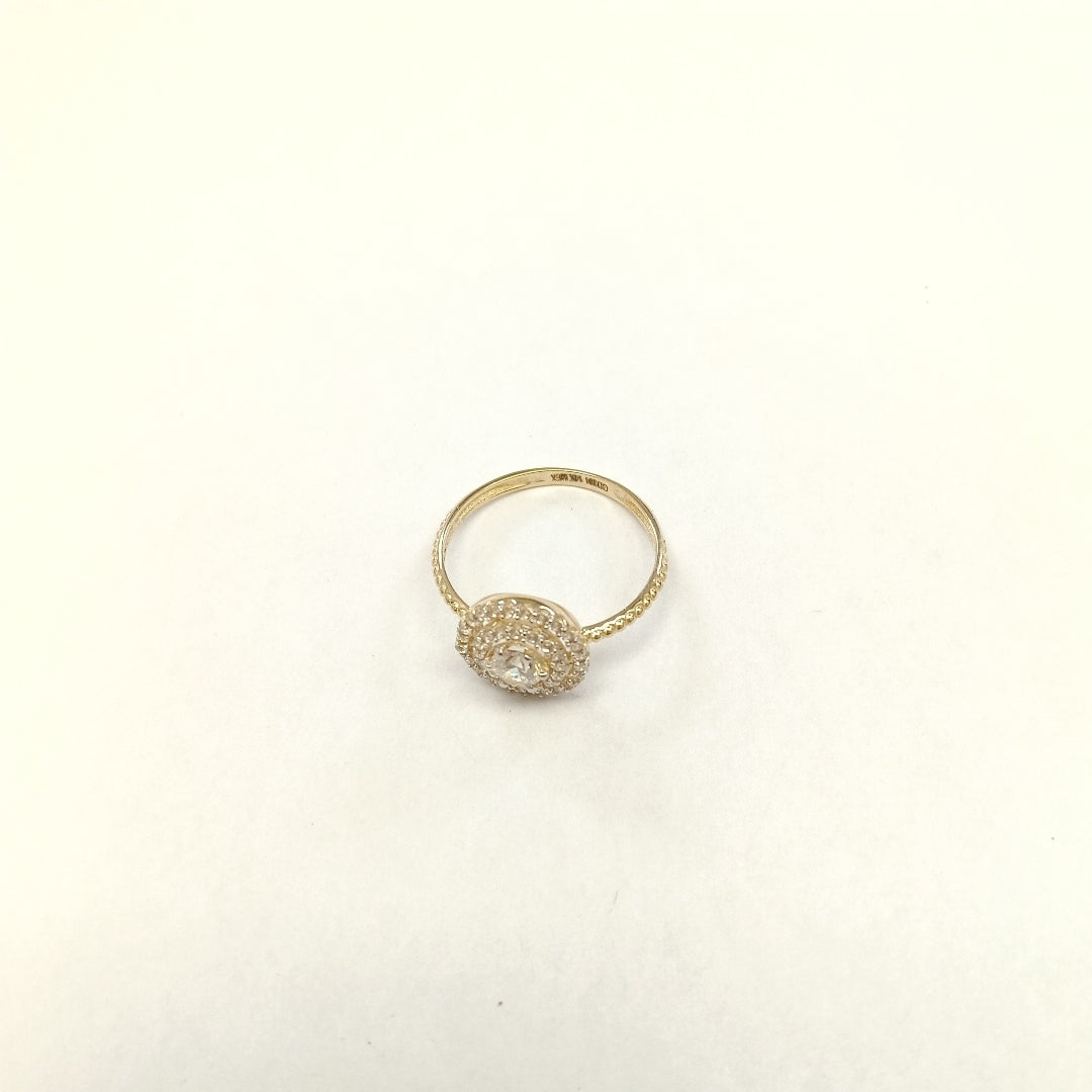 ANILLO ANILLITO C CIRCONIAS 14K 7 TALLA 1.8 GR (NUEVO)