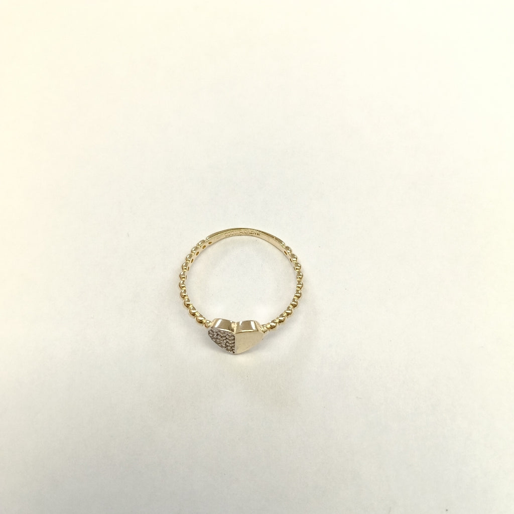ANILLO ANILLITO FIG CORAZON C CIRCONIAS 14K 7 TALLA 1.6 GR (NUEVO)