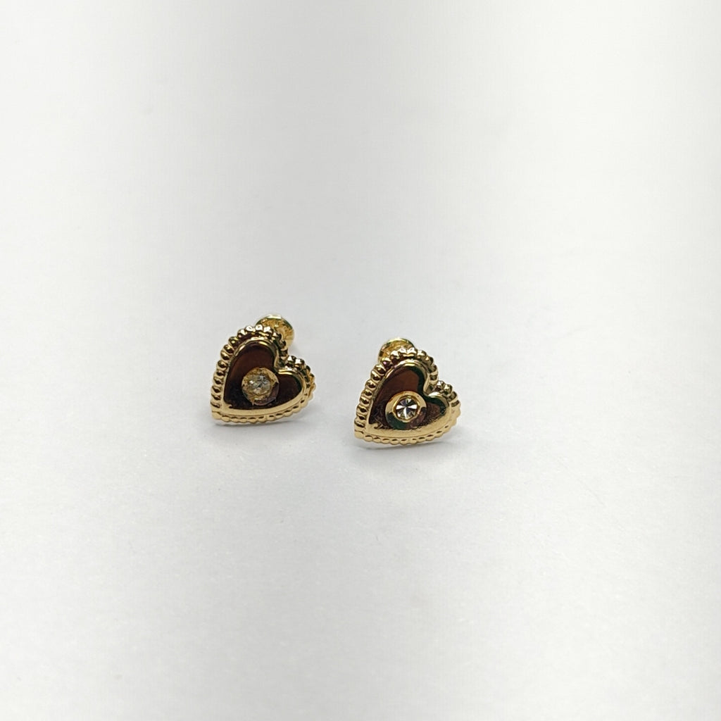 BROQUELES BROQUEL FIG CORAZON C CIRCONIA 14K 0.2614 GR (NUEVO)