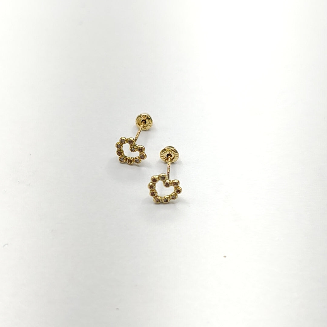BROQUELES BROQUEL FIG CORAZON 14K 0.23 GR (NUEVO)