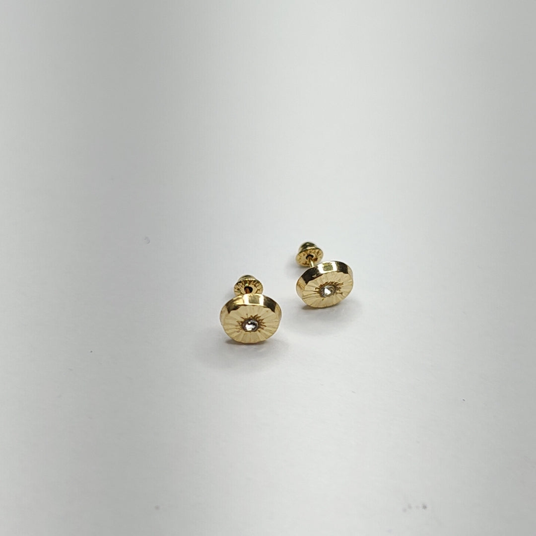 BROQUELES BROQUEL FIG BOTON C CIRCONIA 14K 0.2916 GR (NUEVO)