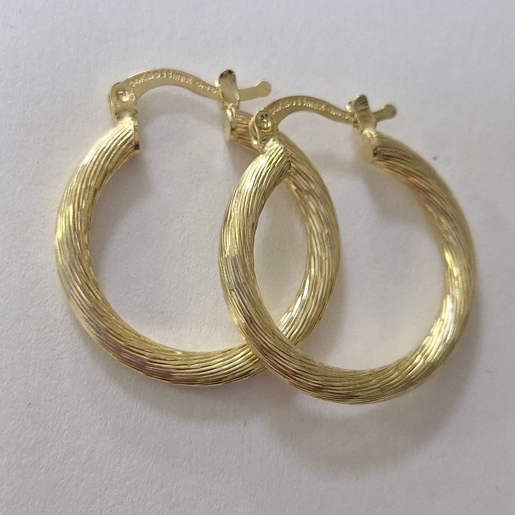 ARETES TEJIDO ARRACADAS ASTRIADAS 14K 2.8 GR (NUEVO)
