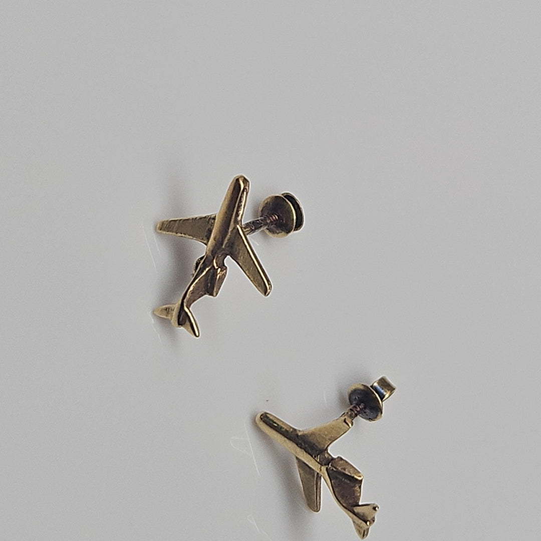 BROQUELES PAR ORO 14 K 0,80 GRMS (SEMINUEVO)