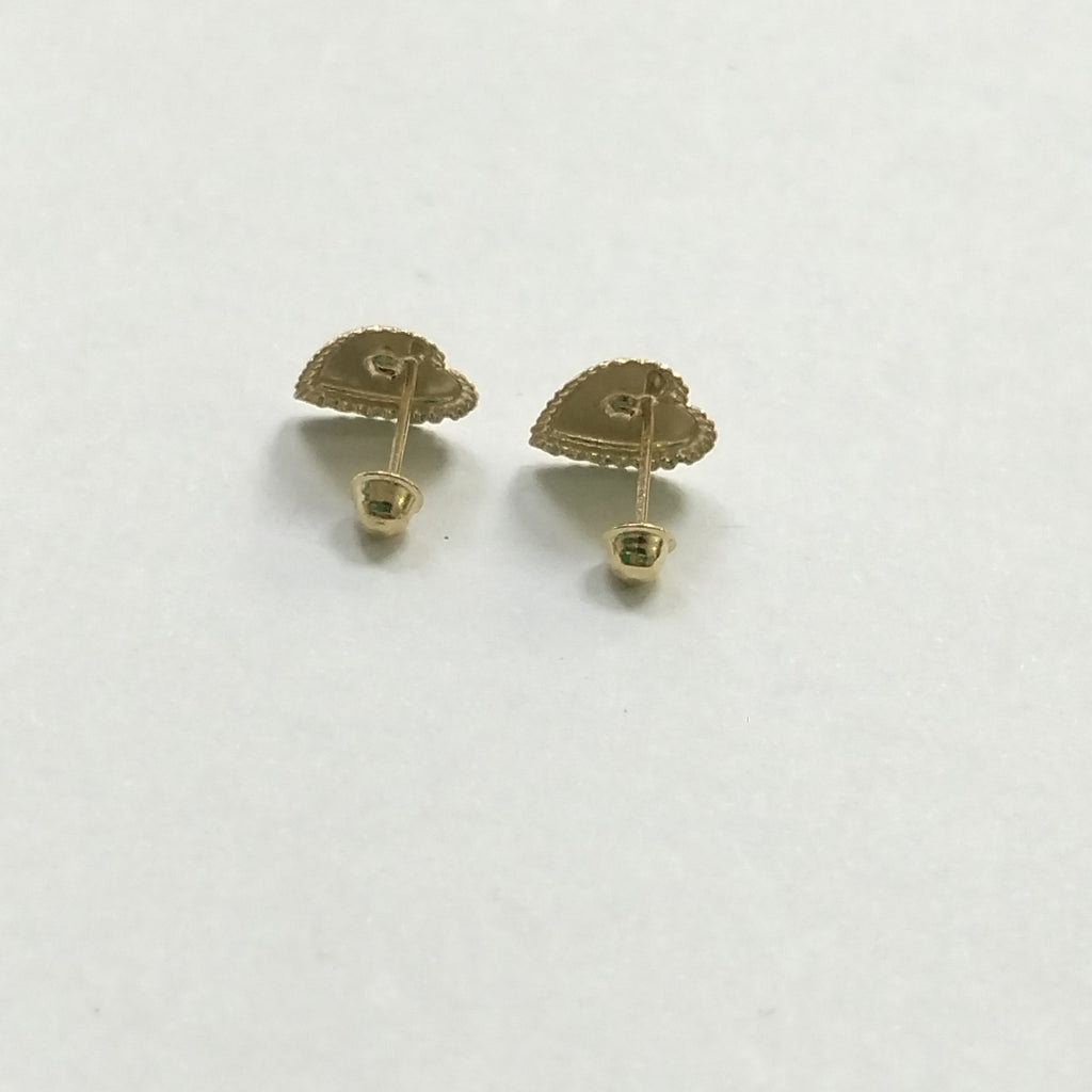 BROQUELES BROQUEL FIG CORAZON C CIRCONIA 14K 0.2614 GR (NUEVO)