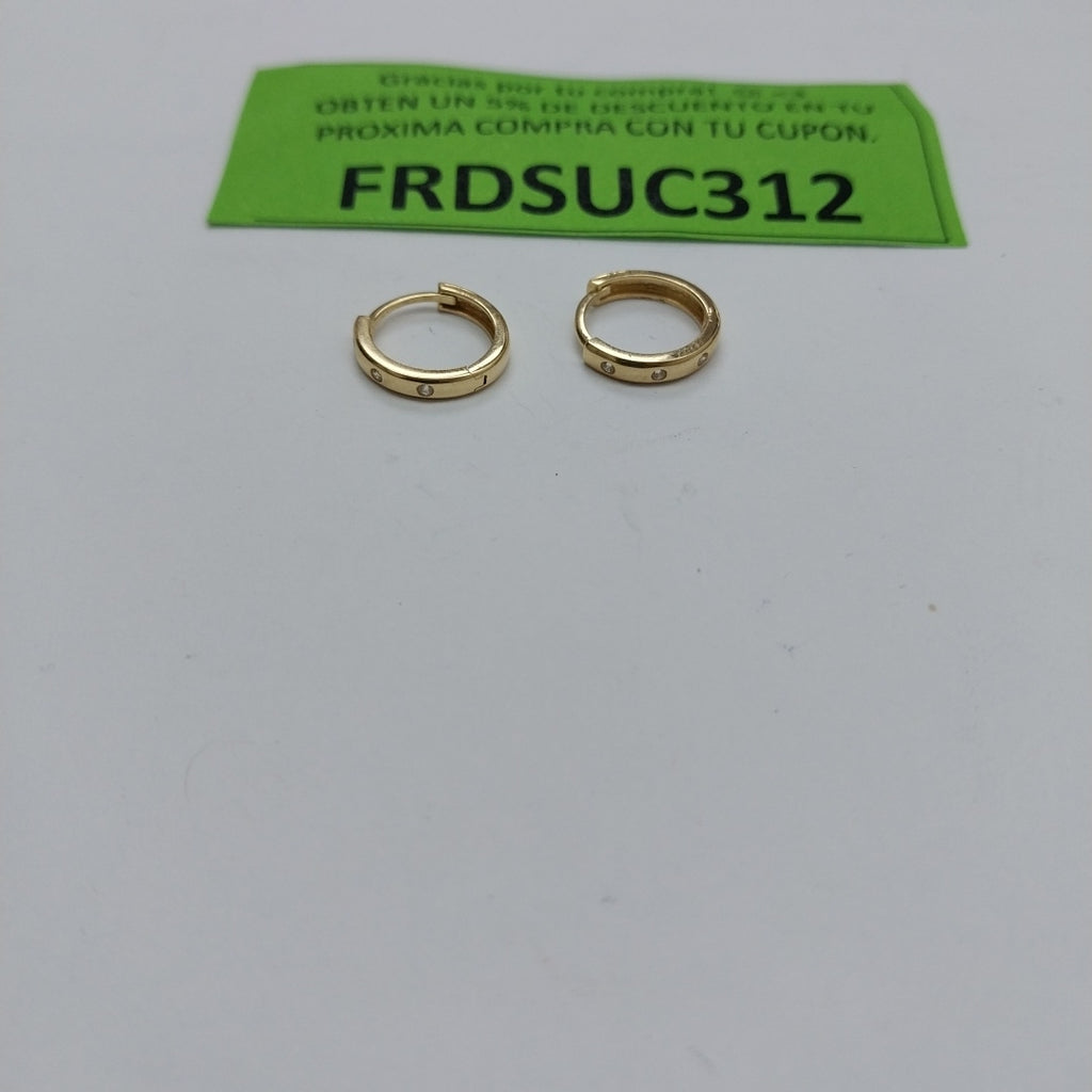 ARRACADAS PAR ORO 14 K 1.5 GRMS (SEMINUEVO)