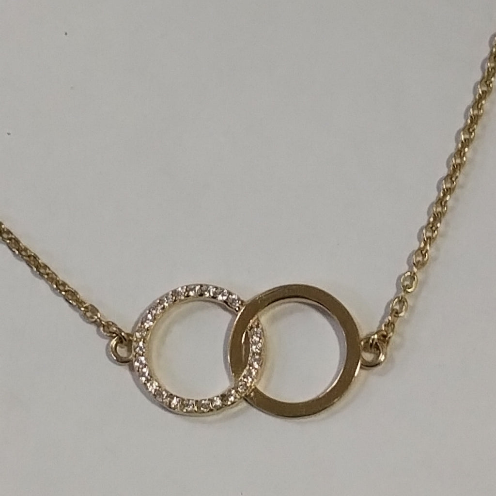 PULSERA TEJIDO ESPECIAL FIG AROS UNIDOS C CIRCS 14K 18 CM 2.1 GR (NUEVO)