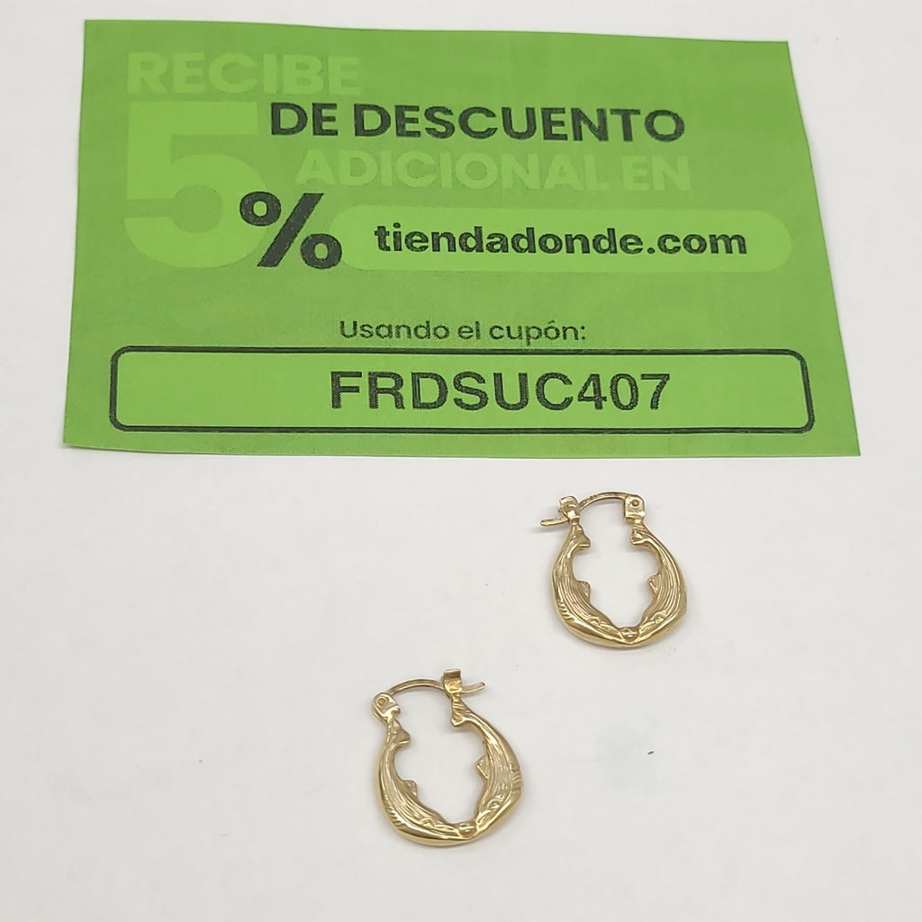 ARRACADAS PAR ORO 14 K 1.4 GRMS (SEMINUEVO)