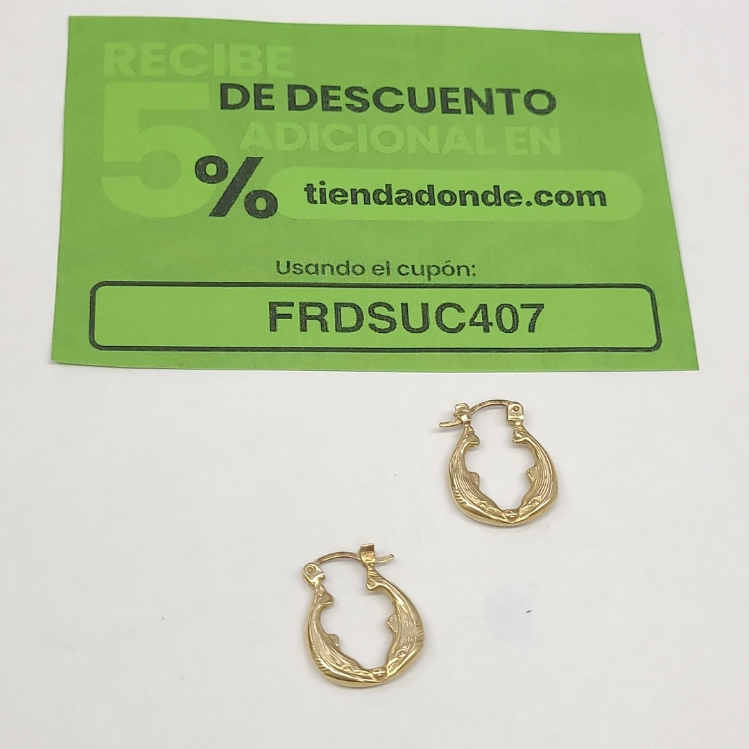 ARRACADAS PAR ORO 14 K 1.4 GRMS (SEMINUEVO)