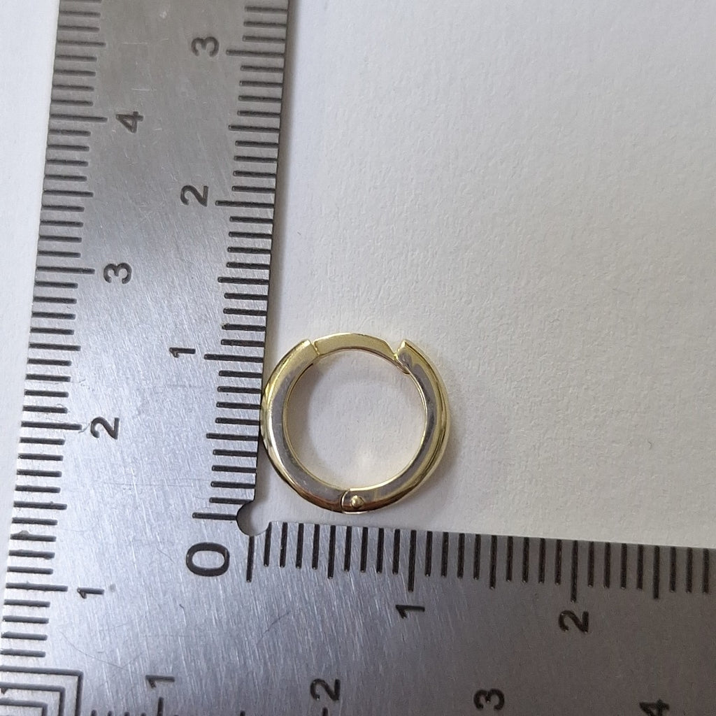 ARETES ARRACADAS LISAS 10K 1.3 GR (NUEVO)
