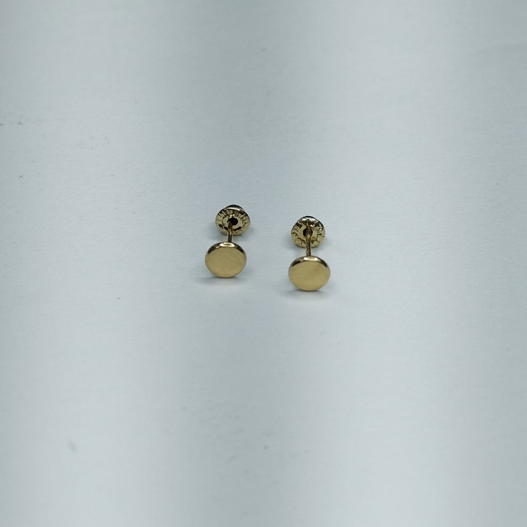 BROQUELES BROQUEL FIG TAPON REDONDO 14K 0.1408 GR (NUEVO)