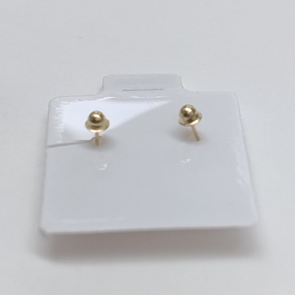 BROQUELES BROQUEL FIG SONRISA ESMALTE ROSA 14K 0.1696 GR (NUEVO)