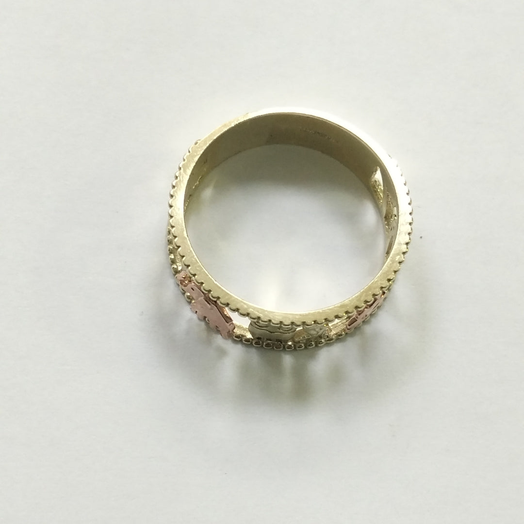 ANILLOS ARGOLLA DE LA SUERTE 10K TALLA 8 3 GR (NUEVO)