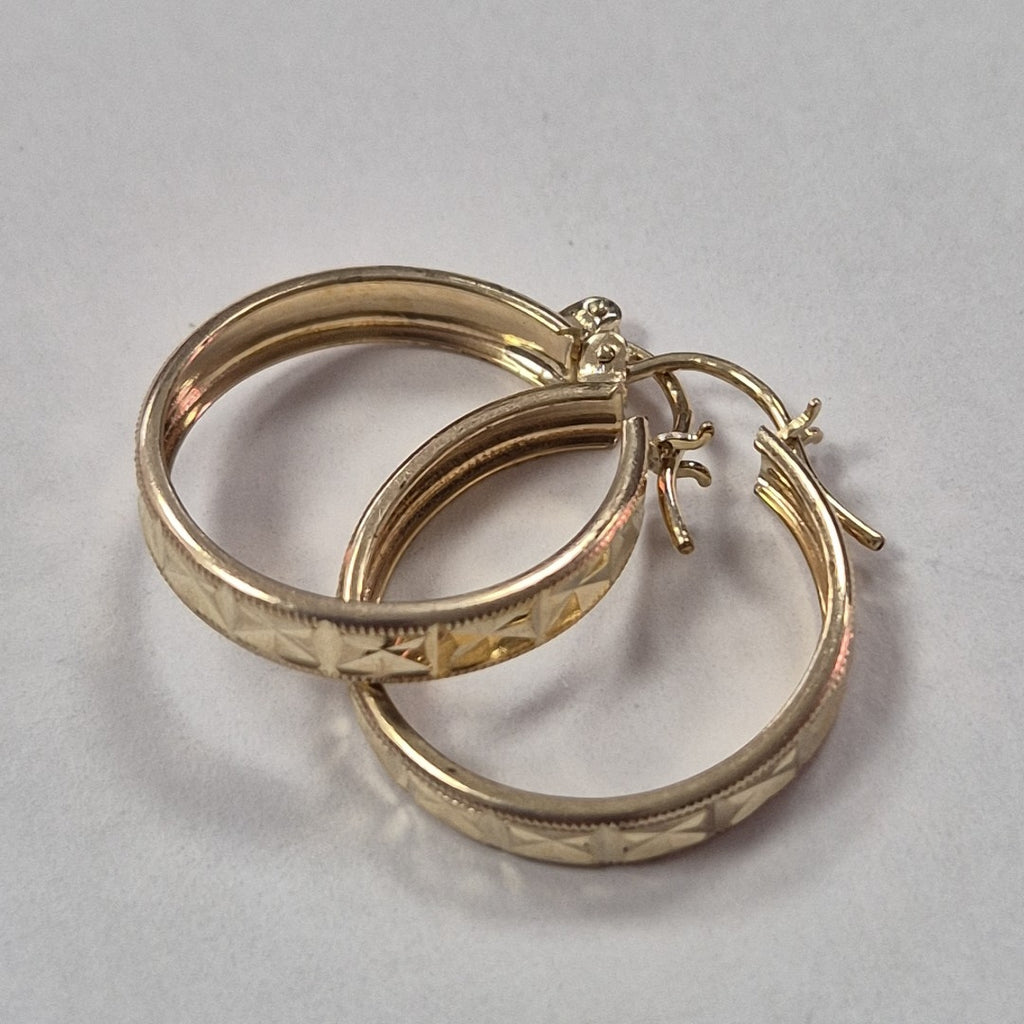 ARETES ARRACADAS LABRADAS 10K 2.4 GR (NUEVO)