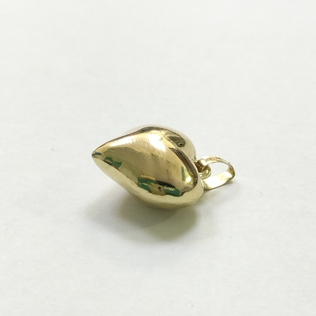 DIJE TEJIDO CORAZON LISO 14K 1.2 GR (NUEVO)