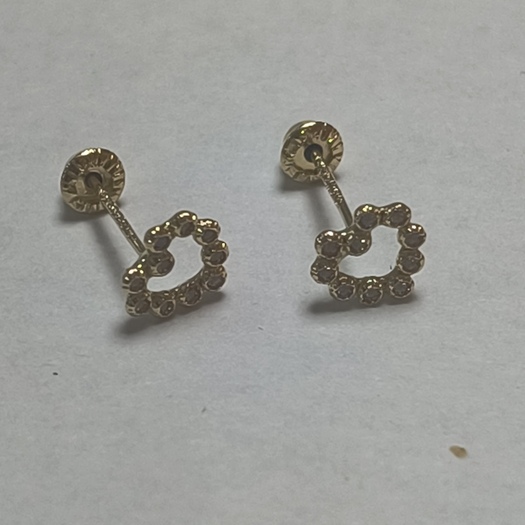 BROQUELES BROQUEL FIG CORAZON 14K 0.23 GR (NUEVO)