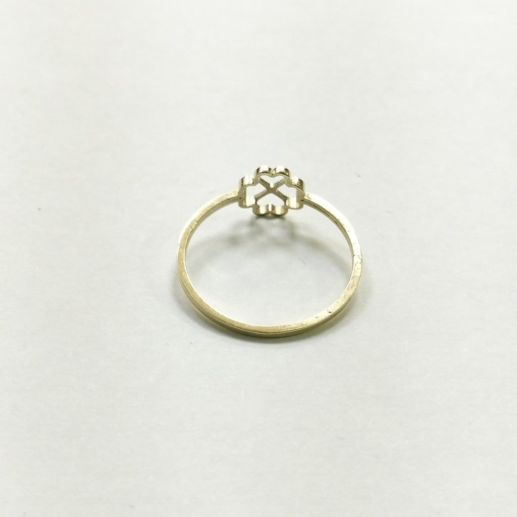 ANILLOS ANILLITO FIG TREBOL 10K TALLA 7 0.7 GR (NUEVO)