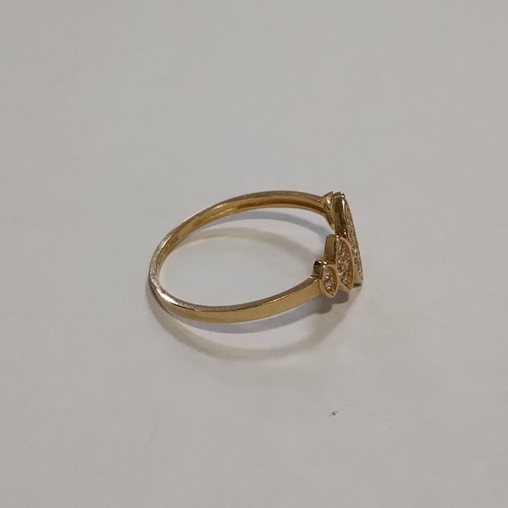 ANILLO ANILLITO C CIRCONIAS 14K 7 TALLA 1.2 GR (NUEVO)