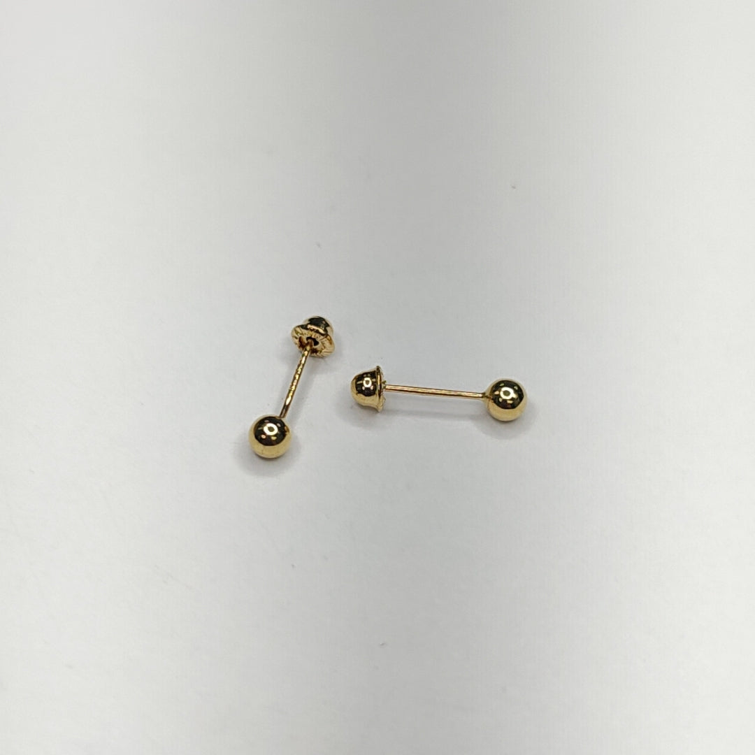 BROQUELES BROQUEL FIG ESFERA 14K 0.1408 GR (NUEVO)