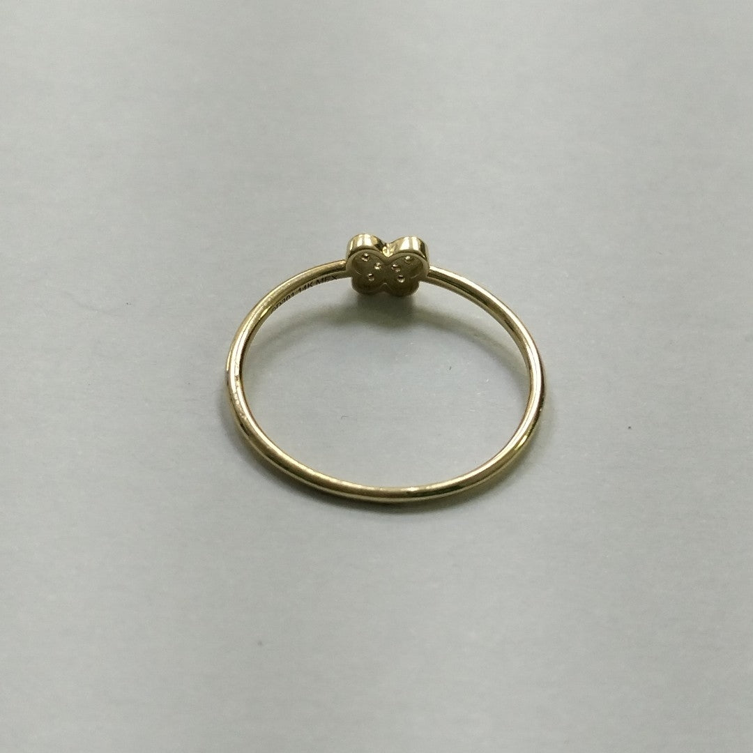 ANILLO ANILLITO MARIPOSA C CIRCONIAS 14K 9 TALLA 1.1 GR (NUEVO)